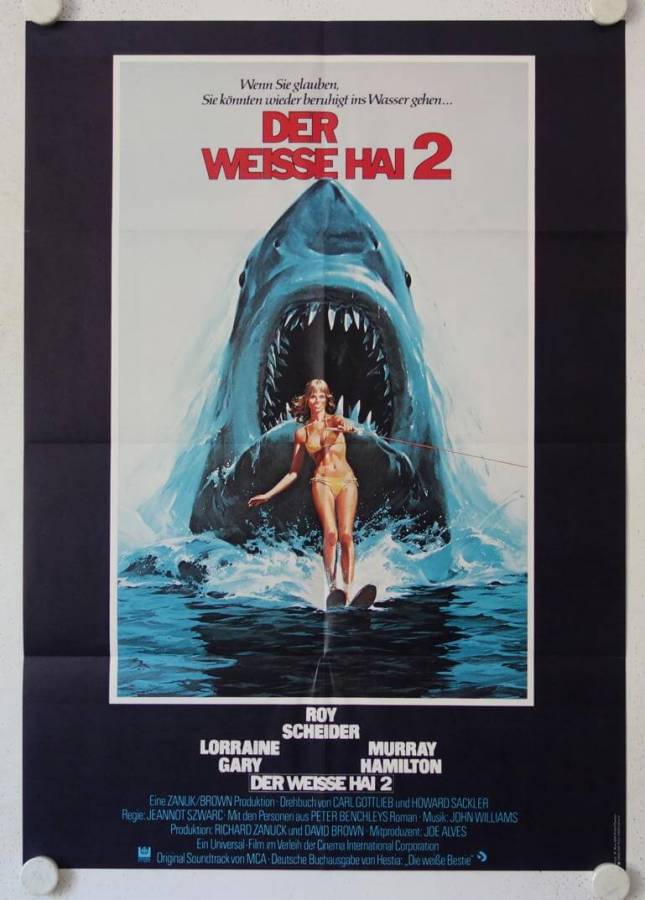 Jaws 2 original release german movie poster
